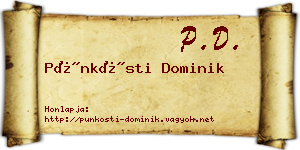 Pünkösti Dominik névjegykártya